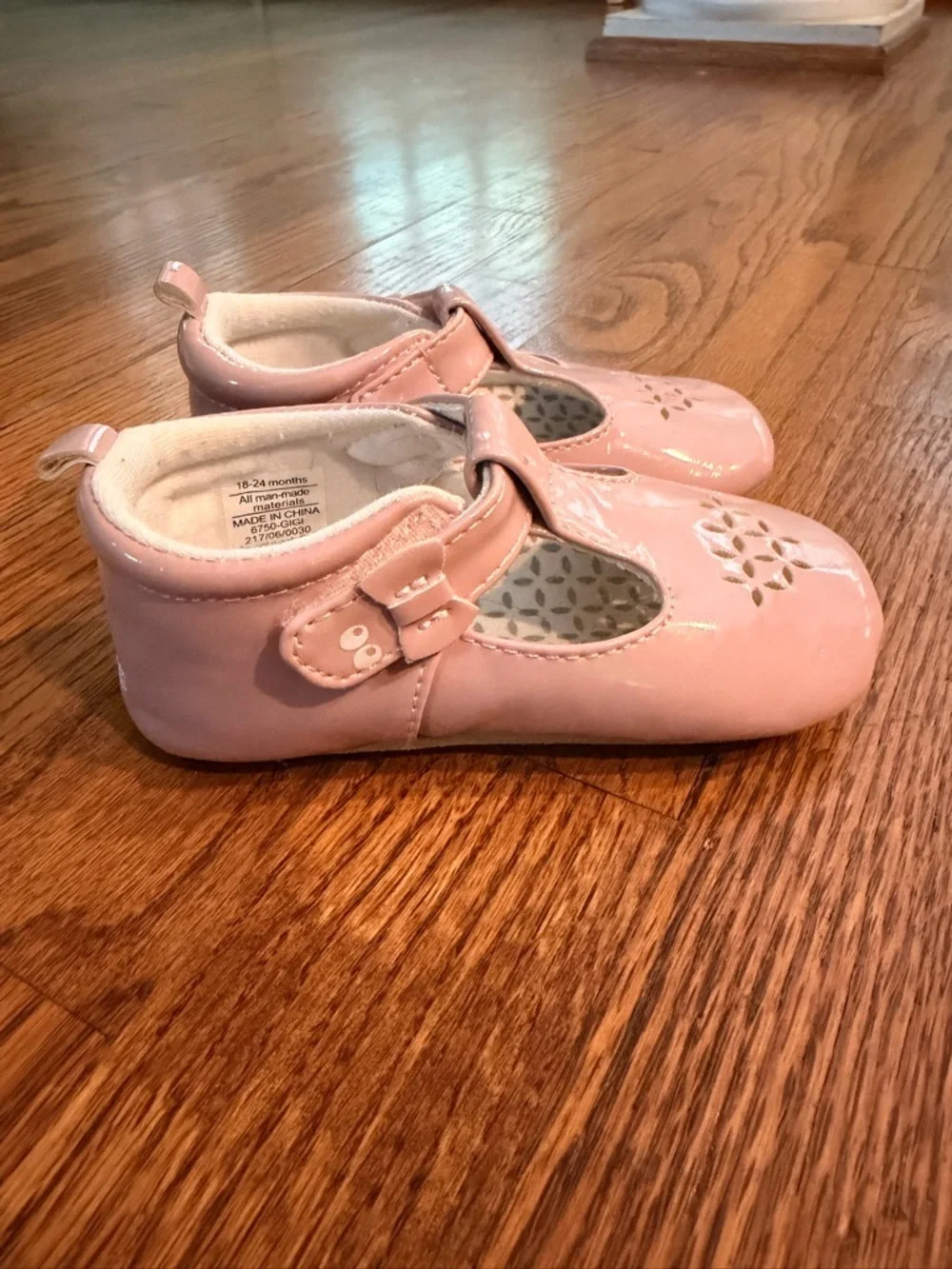 Stride Rite Pink Patent T-Strap Baby Mary Jane Shoes